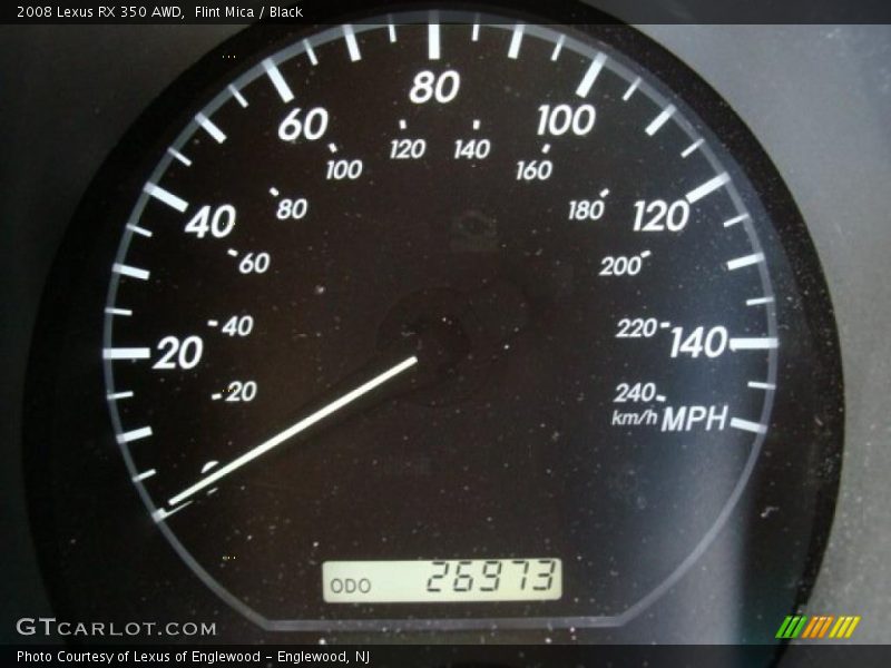 Flint Mica / Black 2008 Lexus RX 350 AWD