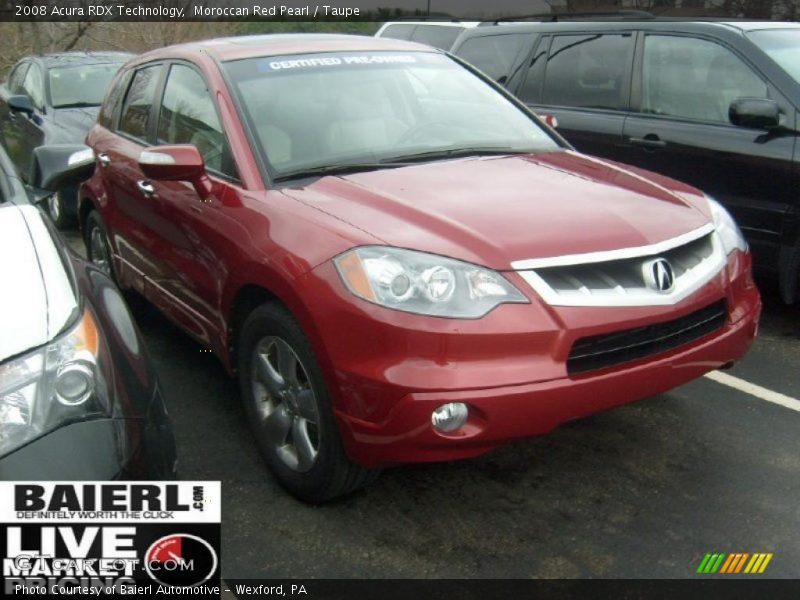 Moroccan Red Pearl / Taupe 2008 Acura RDX Technology