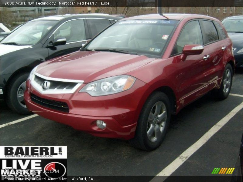 Moroccan Red Pearl / Taupe 2008 Acura RDX Technology