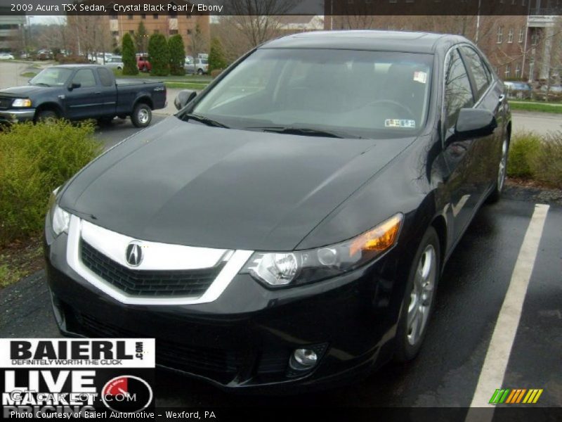 Crystal Black Pearl / Ebony 2009 Acura TSX Sedan