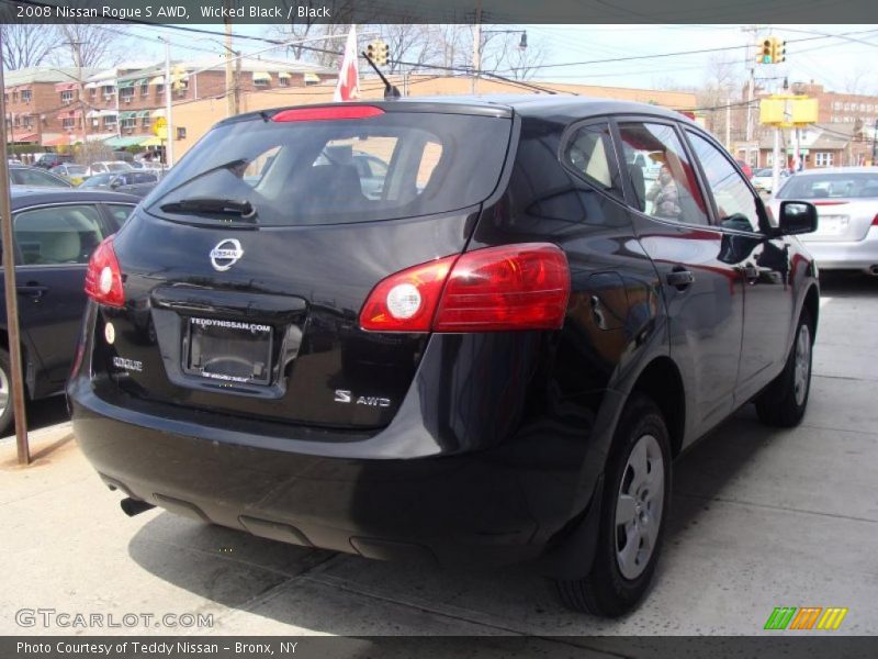 Wicked Black / Black 2008 Nissan Rogue S AWD