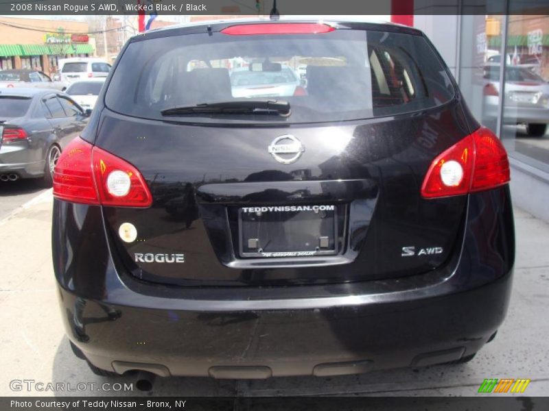 Wicked Black / Black 2008 Nissan Rogue S AWD