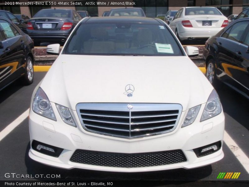 Arctic White / Almond/Black 2011 Mercedes-Benz E 550 4Matic Sedan
