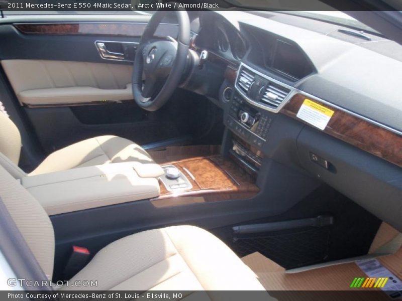 Arctic White / Almond/Black 2011 Mercedes-Benz E 550 4Matic Sedan