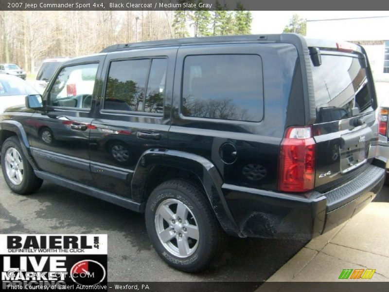 Black Clearcoat / Medium Slate Gray 2007 Jeep Commander Sport 4x4