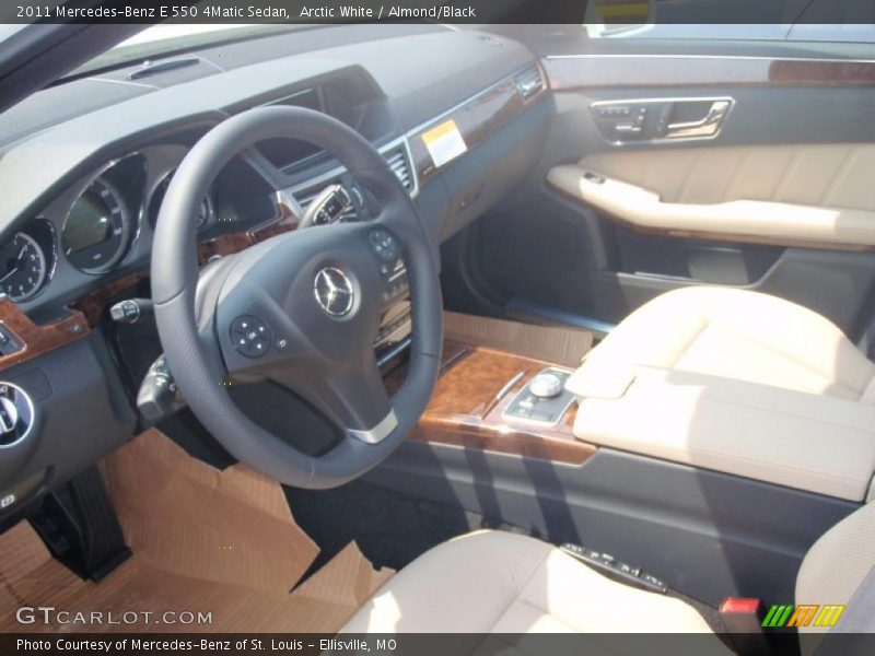 Arctic White / Almond/Black 2011 Mercedes-Benz E 550 4Matic Sedan