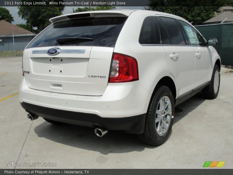 White Platinum Tri-Coat / Medium Light Stone 2011 Ford Edge Limited