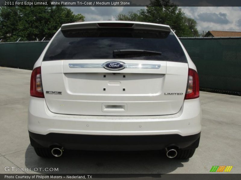 White Platinum Tri-Coat / Medium Light Stone 2011 Ford Edge Limited