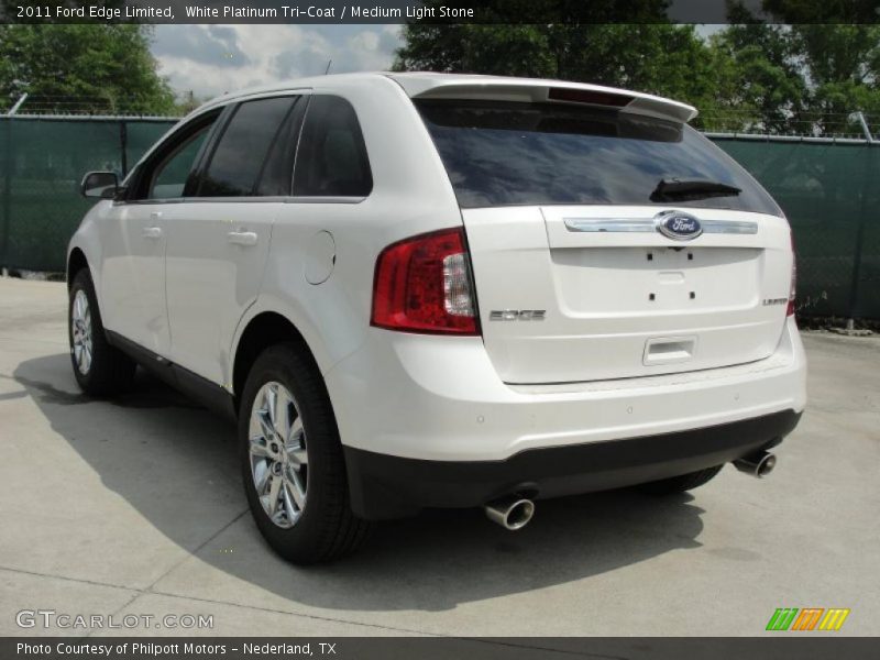 White Platinum Tri-Coat / Medium Light Stone 2011 Ford Edge Limited