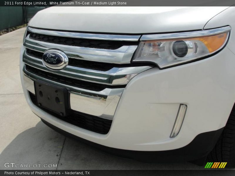 White Platinum Tri-Coat / Medium Light Stone 2011 Ford Edge Limited