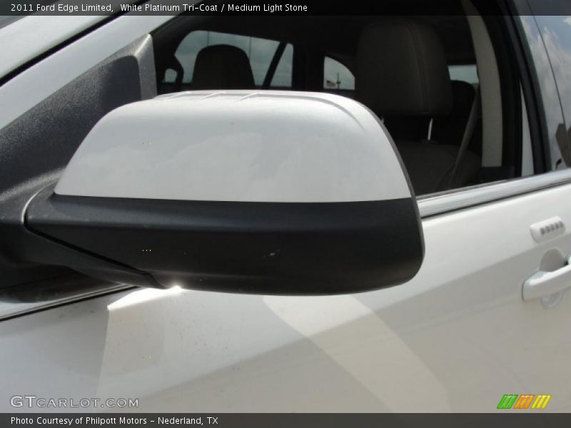 White Platinum Tri-Coat / Medium Light Stone 2011 Ford Edge Limited