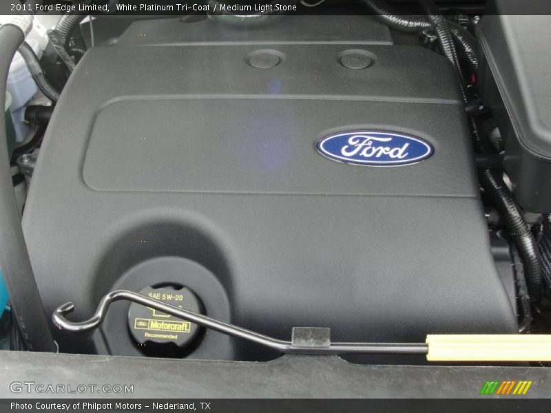 White Platinum Tri-Coat / Medium Light Stone 2011 Ford Edge Limited