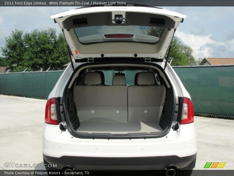 White Platinum Tri-Coat / Medium Light Stone 2011 Ford Edge Limited