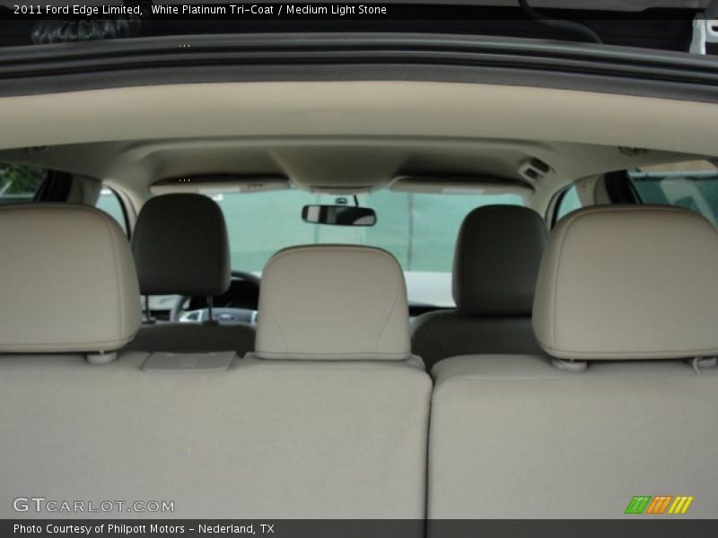 White Platinum Tri-Coat / Medium Light Stone 2011 Ford Edge Limited
