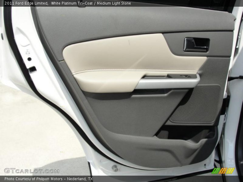 White Platinum Tri-Coat / Medium Light Stone 2011 Ford Edge Limited