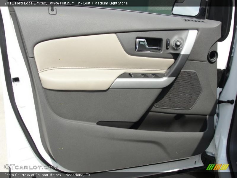 White Platinum Tri-Coat / Medium Light Stone 2011 Ford Edge Limited