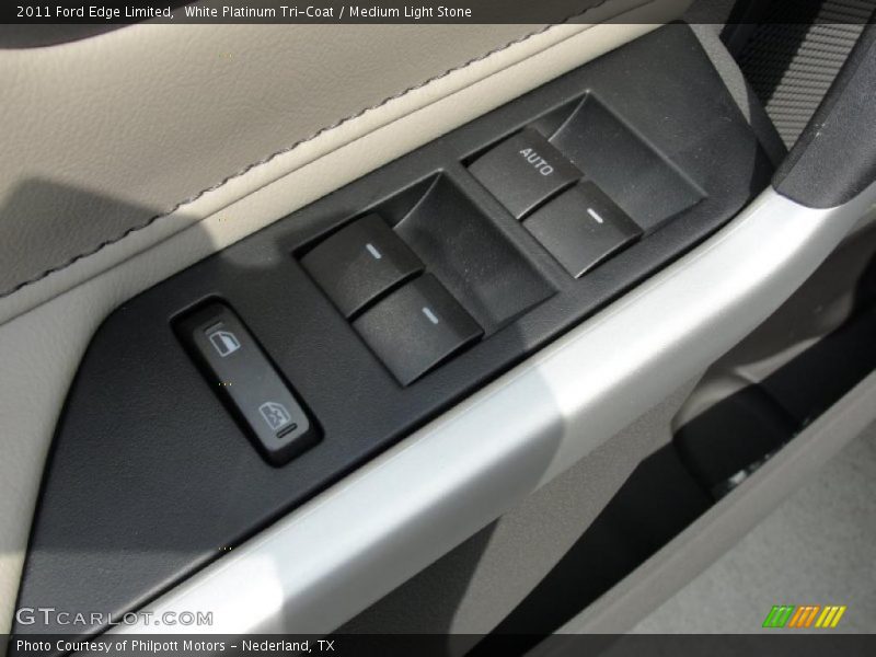White Platinum Tri-Coat / Medium Light Stone 2011 Ford Edge Limited