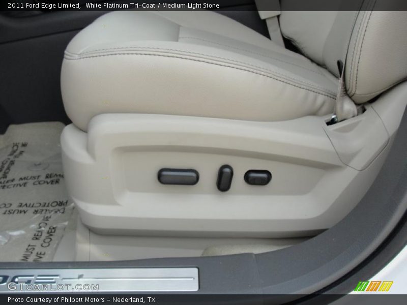 White Platinum Tri-Coat / Medium Light Stone 2011 Ford Edge Limited