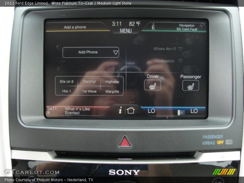White Platinum Tri-Coat / Medium Light Stone 2011 Ford Edge Limited