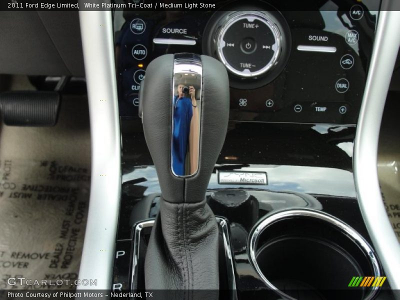 White Platinum Tri-Coat / Medium Light Stone 2011 Ford Edge Limited