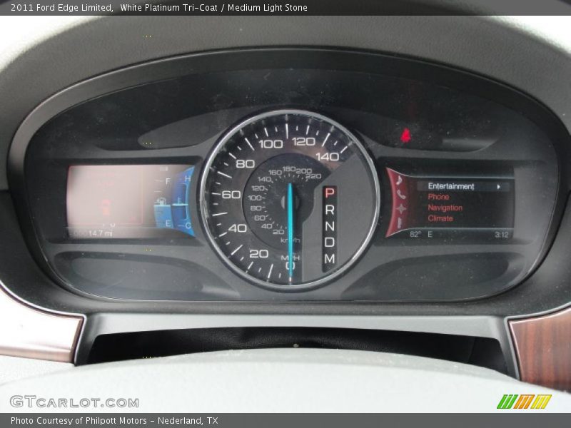 White Platinum Tri-Coat / Medium Light Stone 2011 Ford Edge Limited
