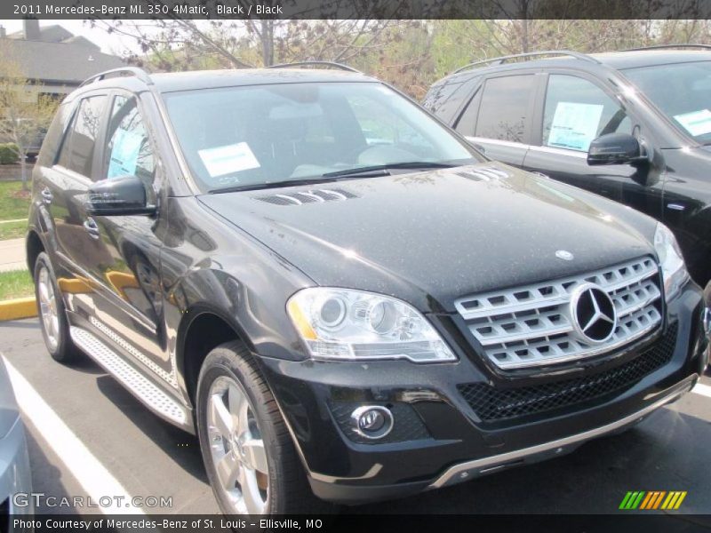 Black / Black 2011 Mercedes-Benz ML 350 4Matic