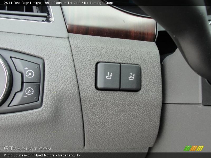 White Platinum Tri-Coat / Medium Light Stone 2011 Ford Edge Limited