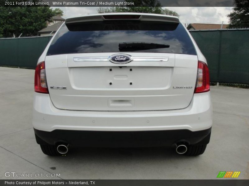 White Platinum Tri-Coat / Medium Light Stone 2011 Ford Edge Limited