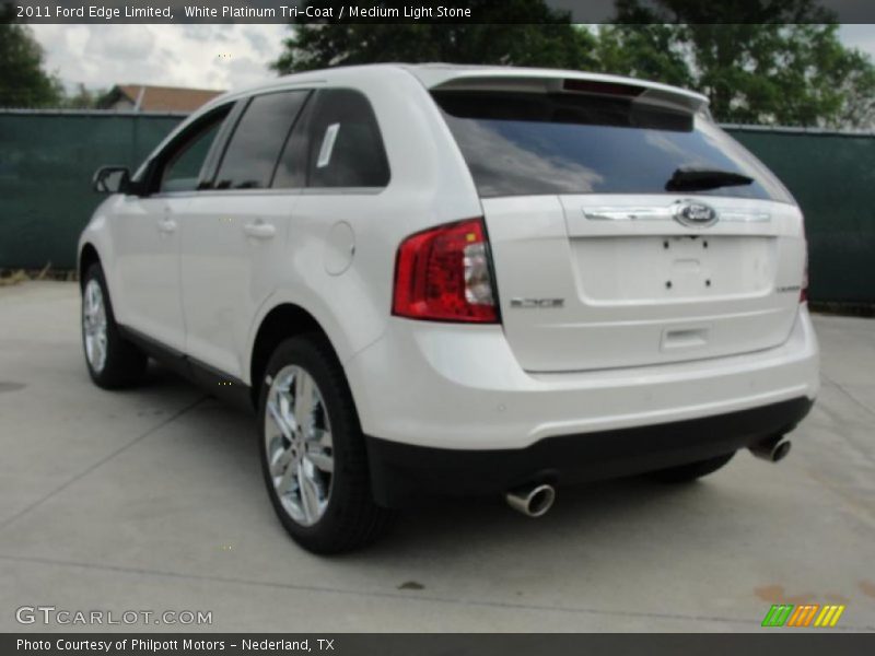White Platinum Tri-Coat / Medium Light Stone 2011 Ford Edge Limited