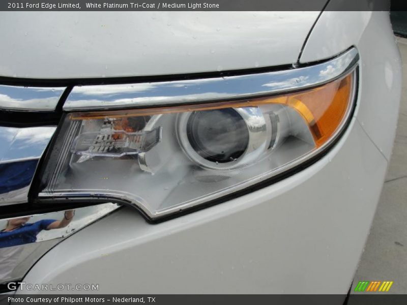 White Platinum Tri-Coat / Medium Light Stone 2011 Ford Edge Limited