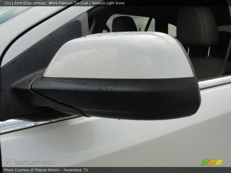 White Platinum Tri-Coat / Medium Light Stone 2011 Ford Edge Limited
