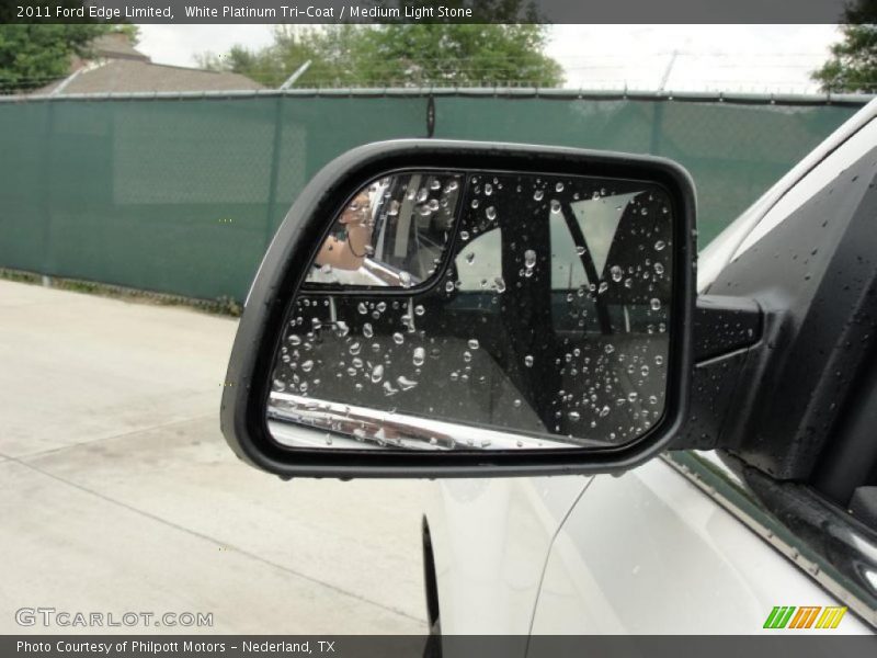 White Platinum Tri-Coat / Medium Light Stone 2011 Ford Edge Limited