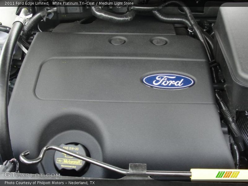 White Platinum Tri-Coat / Medium Light Stone 2011 Ford Edge Limited