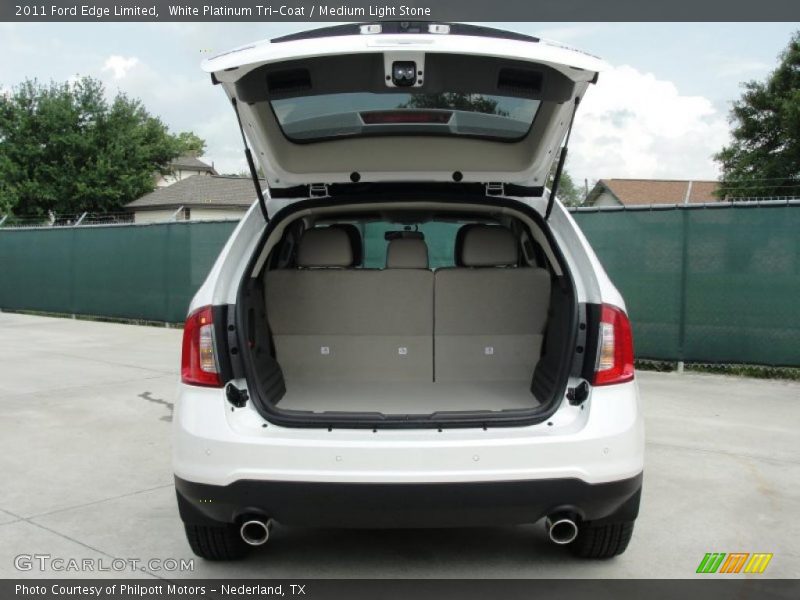 White Platinum Tri-Coat / Medium Light Stone 2011 Ford Edge Limited