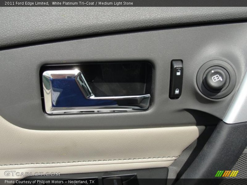 White Platinum Tri-Coat / Medium Light Stone 2011 Ford Edge Limited