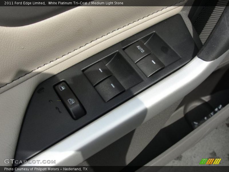 White Platinum Tri-Coat / Medium Light Stone 2011 Ford Edge Limited
