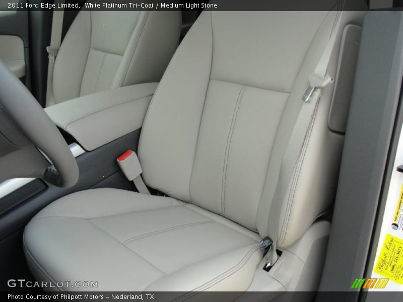 White Platinum Tri-Coat / Medium Light Stone 2011 Ford Edge Limited