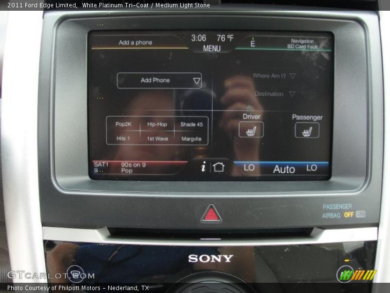White Platinum Tri-Coat / Medium Light Stone 2011 Ford Edge Limited