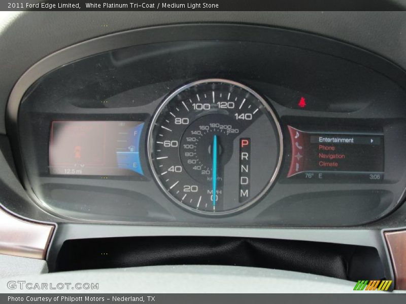 White Platinum Tri-Coat / Medium Light Stone 2011 Ford Edge Limited