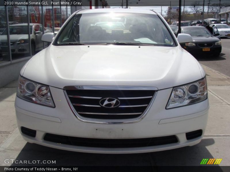 Pearl White / Gray 2010 Hyundai Sonata GLS
