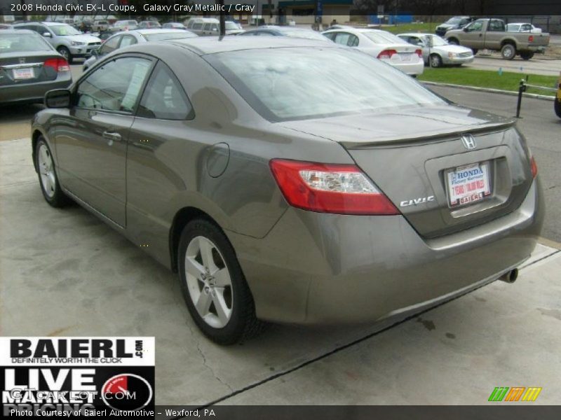 Galaxy Gray Metallic / Gray 2008 Honda Civic EX-L Coupe