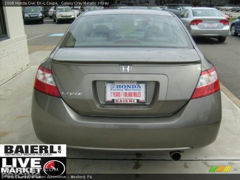 Galaxy Gray Metallic / Gray 2008 Honda Civic EX-L Coupe
