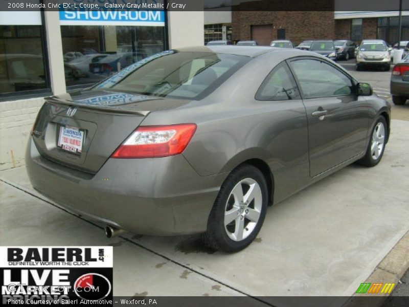 Galaxy Gray Metallic / Gray 2008 Honda Civic EX-L Coupe