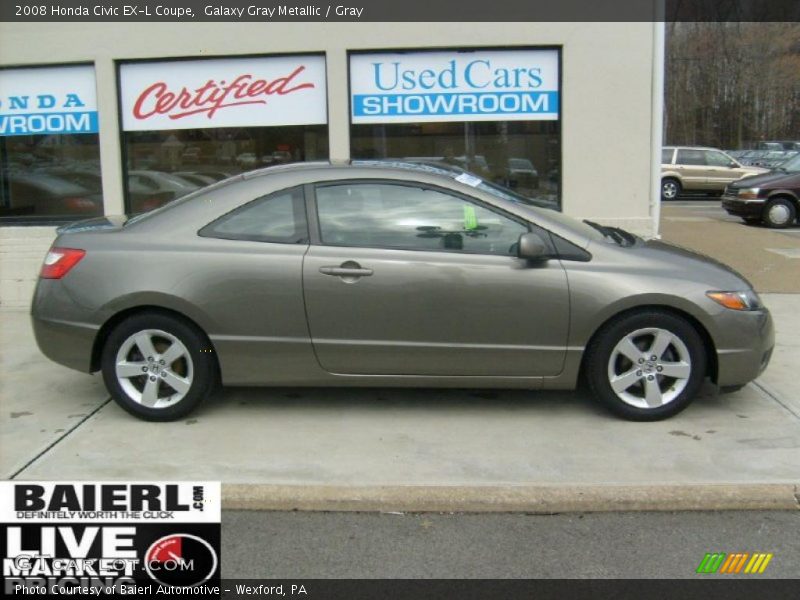 Galaxy Gray Metallic / Gray 2008 Honda Civic EX-L Coupe