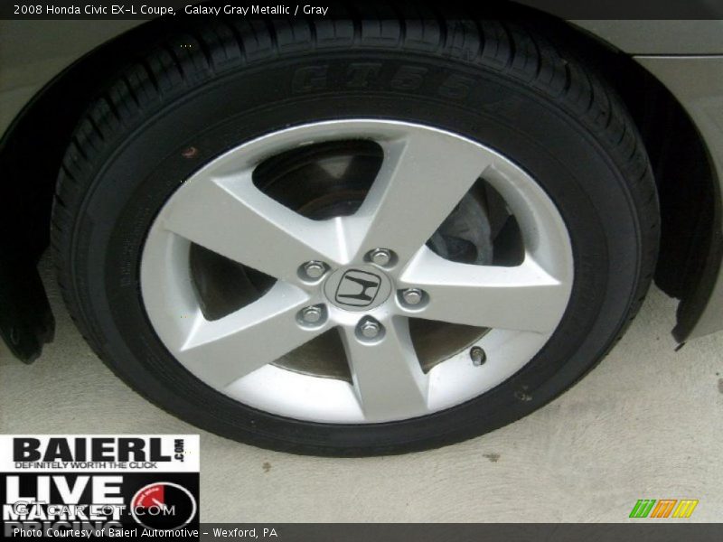 Galaxy Gray Metallic / Gray 2008 Honda Civic EX-L Coupe