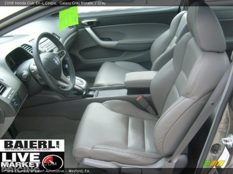 Galaxy Gray Metallic / Gray 2008 Honda Civic EX-L Coupe