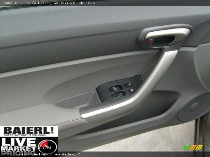 Galaxy Gray Metallic / Gray 2008 Honda Civic EX-L Coupe