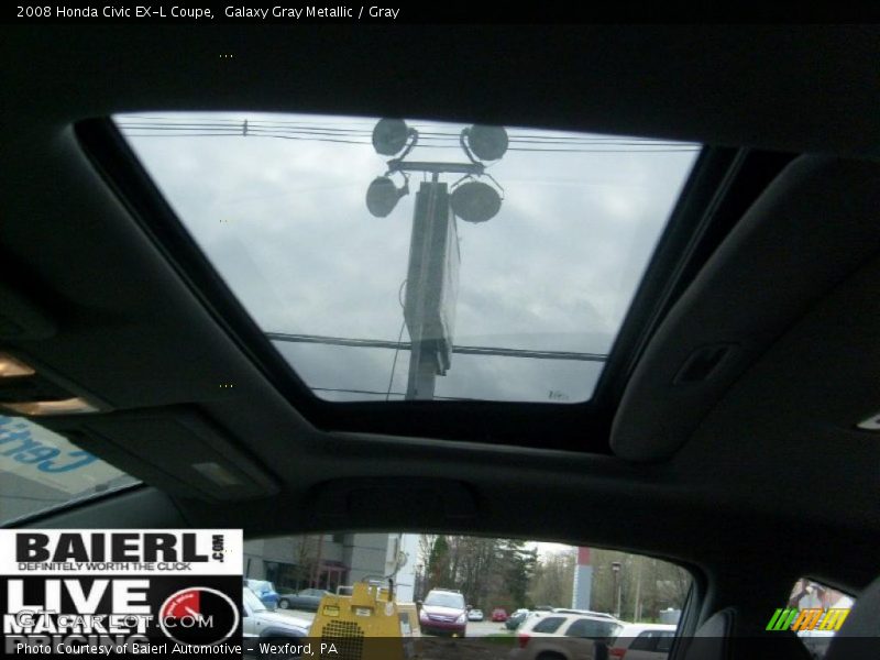 Galaxy Gray Metallic / Gray 2008 Honda Civic EX-L Coupe