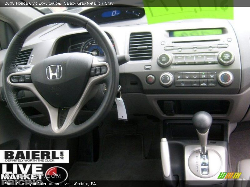 Galaxy Gray Metallic / Gray 2008 Honda Civic EX-L Coupe