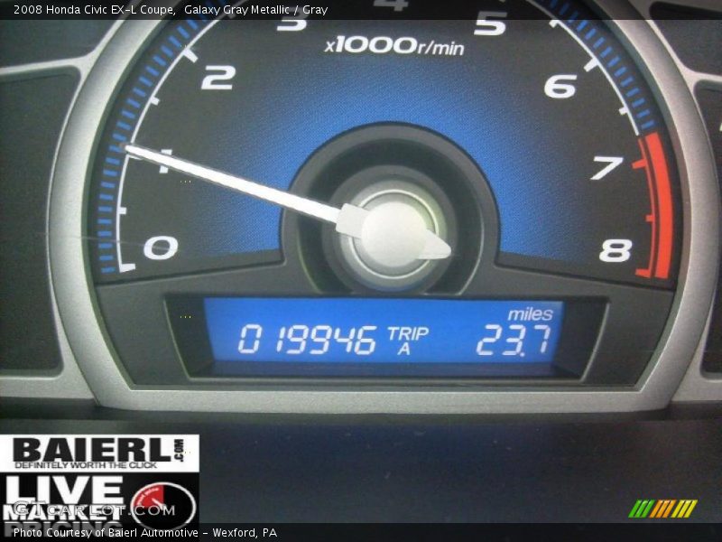 Galaxy Gray Metallic / Gray 2008 Honda Civic EX-L Coupe